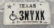 1pc Disabled Texas Handicapped License Plate 3NYXK picture