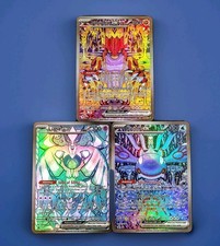 Groudon EX + Lugia EX + Kyogre EX Textured Foil Style Custom Homage Fan Art Set picture