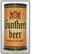 Vintage Gunther's Flat Top Beer Can Baltimore MD Fridge Magnet picture