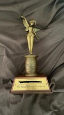 RARE Walt Disney Cast Member 25 Year Bronze Tinker Bell Service Award Statue picture