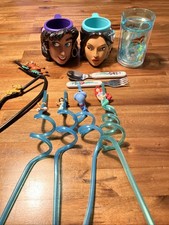 Vintage 1990s Era Disney Cups, Silverware and Straws; Lot of 11 picture