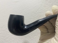 Vintage Venturi Synthetic Tobacco Pipe Black Bent Billiard Space Age MCM Collect picture