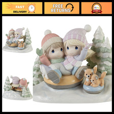 Limited Edition Snow Figurine - Precious Moments Style Bisque Porcelain Collecti picture