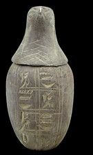 Egyptian Canopic Jar Authentic Ancient Egyptian Antique Statue Artifact Figure picture