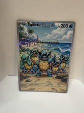 Custom inspired squirtle squad Full Art Holo Card Fan Made NON-TCG  unofficial picture