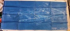 Vintage 1948 Hudson Motor Car Frame Blueprint Step Down Hornet 1950 Stamp picture