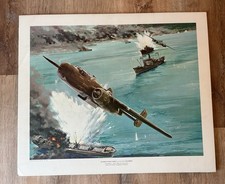 WWII Air Force B-25s Attack Rabaul Print - 1970 J.B. Deneen - 23