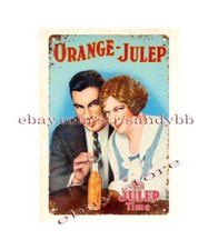 1930s Orange Julep metal tin sign hanging room decor giftwares picture