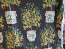 Vintage Jane Churchill Pear Tree on Dark Chocolate Brown Yardage Never Used picture