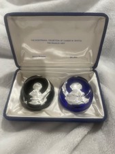 Bicentennial Collection Franklin Mint: Cameos in Crystal: Montesquieu & Adams picture