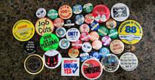 Vintage Oil, Chemical & Atomic Workers (OCAW/USW) Union Pinback Button Lot Of 43 picture