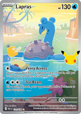 Lapras 30th Anniversary 131/128 Illustration Rare Holo English Pokémon TCG -NM picture