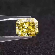 3 Ct Natural Radiant Cut Yellow Certified Diamond D Grade VVS1 + 1 Free Gift picture