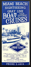 1950s Miami Beach Florida Boat Cruises Gray Line Tours VTG FL Travel Brochure picture