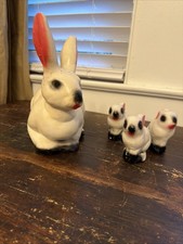 vintage rabbit and bunnies picture