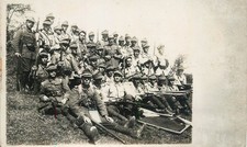 B647 Interwar Romanian Army Infantry Soldiers Photo Postcard - Galati Studio picture