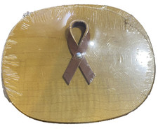 Longaberger Warm Brown Lid #50635 Sealed New Breast Cancer 2008 Horizon of Hope picture