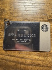 2014 Starbucks Sterling Silver Limited Edition Keychain Card Great Condition picture