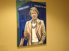 2'X3' LARGE Canvas Painting PETER DAVISON 5th FIFTH' DR. WHO ORIGINAL ART GIFT? picture