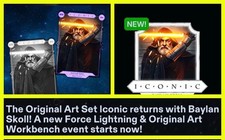 7 CARD FORCE LIGHTNING SET FROM BAYLAN SKOLL ICONIC-TOPPS STAR WARS CARD TRADER picture