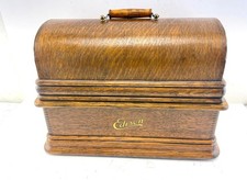 Antique Edison Home Models D/E/F Phonograph Case w/Change of Reproducers Label picture