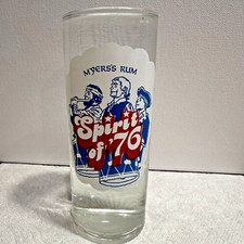 Spirit of 76 USA Bicentennial Vintage Myers's Rum Collectible Drink Glass picture