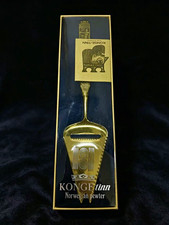 Vintage Konge Tinn Norwegian Pewter Cheese Slicer Hardanger Norway Boxed picture