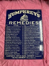 vintage Humphreys' Remedies porcelain sign picture