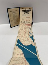 c.1932 ORIGINAL SABENA Airline Strip Map Booklet London Berlin Shell Fokker F.VI picture