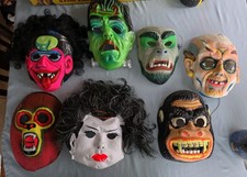 Vintage 60's 70s Ben Cooper Collegeville Halloween Mask Lot Monsters picture
