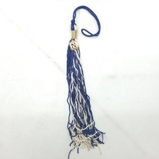 Vintage 1969 High School Graduation Tassel Blue White Gold Year Charm 60s picture