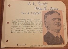 ADMIRAL Robert E. Coontz AUTOGRAPH - CHIEF of US Fleet picture