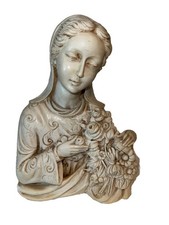 Gorgeous Marble figurine sculpture nice Mary Beautiful Flowers Must See picture