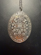 1981 Prince Charles and Diana Royal Wedding Sterling Silver Pendant Necklace picture