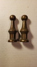 Aged Pair Solid Brass Lamp 2