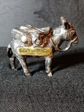 Vintage Calico Ghost Town Yermo Calif Metal Pack Mule Donkey Figurine Souvenir picture