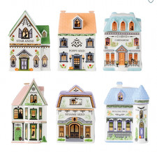 🏠 Lenox Spice Village Halloween Spice Jar Set of 6 First Release (New Unused) picture