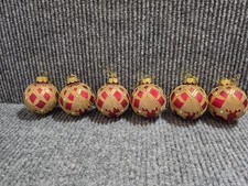 Waterford Holiday Heirlooms Red Crimson Christmas Ornaments NO Box 6 in lot picture
