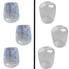 3 packs Globe Glass shade Clear Seeded Crackle for light fixture clearance sale picture