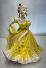 1970 Royal Doulton Ninette Figurine Yellow Dress HN 2379 Bone China EUC picture