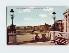 Postcard Twelfth Street and Paseo Sunken Gardens Kansas City Missouri USA picture