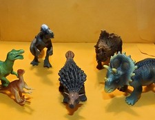 Set of 6 Variety Small Dinosaurs X2 Triceratops - 1 Pachycephalosaurus and MORE picture