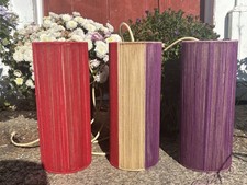 Authentic Mid-Century Modern Set of 3 Yarn-wrapped Hanging Lights - MCM picture