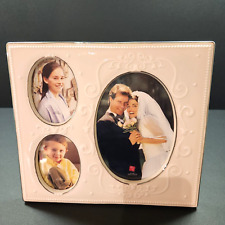 Russ White Ceramic with Silver Trim 2x3 4x6 Photos Picture Frame Wedding Family picture