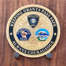 Grants Pass PD Chief Warren Hensman Police Challenge Coin  1#47 picture