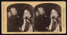 Philadelphia PA 1891 Do I Look Like You? Stereoview Girl and Elderly Woman picture