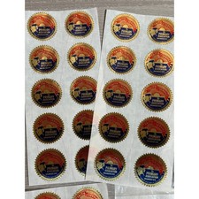LDS Primary Association Faith and Service Gold Foil Seal Stickers 44 Count picture