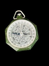 Vtg. Green Bakelite GIRL SCOUT Compass by TAYLOR Ins.Co. 1930-1940s picture