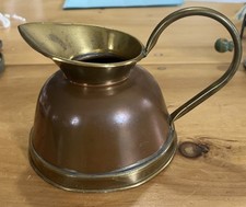 Vintage Copper Pitcher Brass Handle Made In  England 6