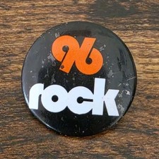 96 Rock Vintage Round Pinback Button - Rock Music Vintage Collectable picture